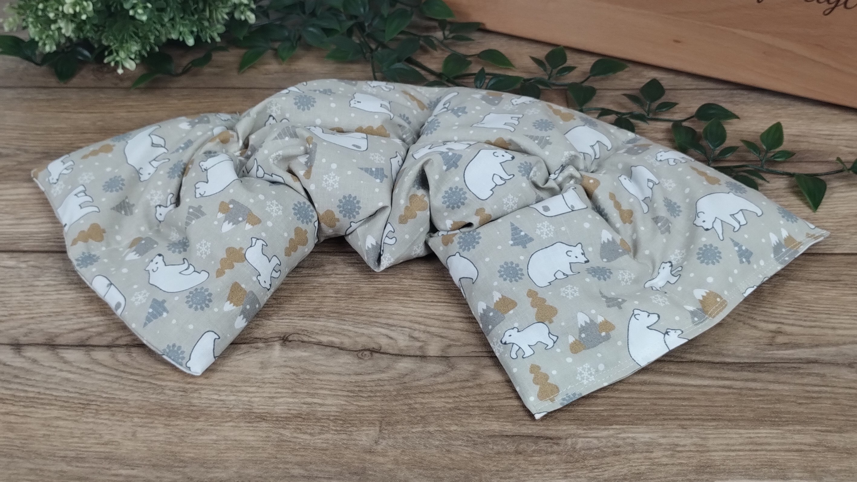 Körnerkissen Eisbären Beige/Taupe