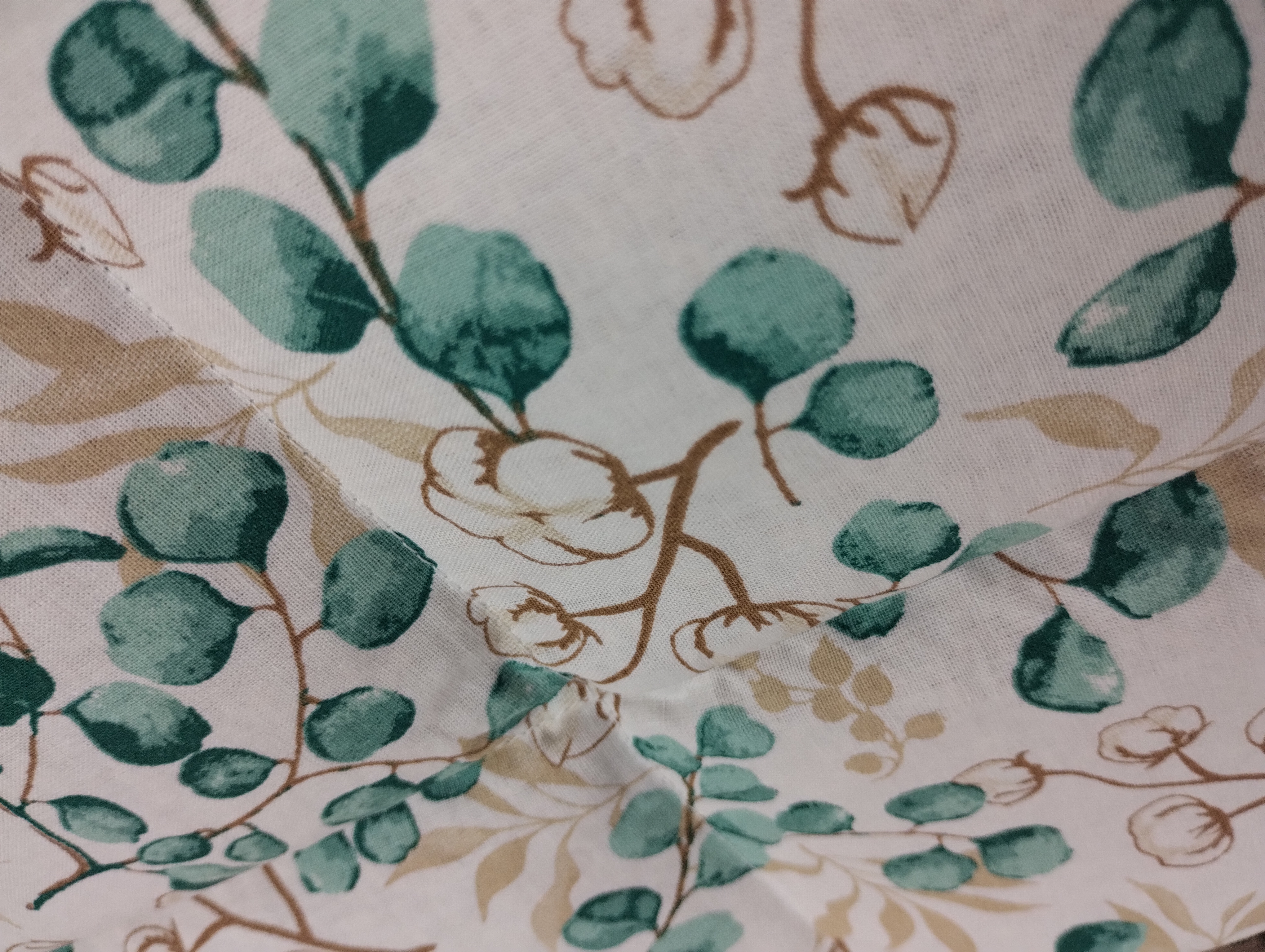 Körnerkissen Eucalyptus Weiß/Türkis