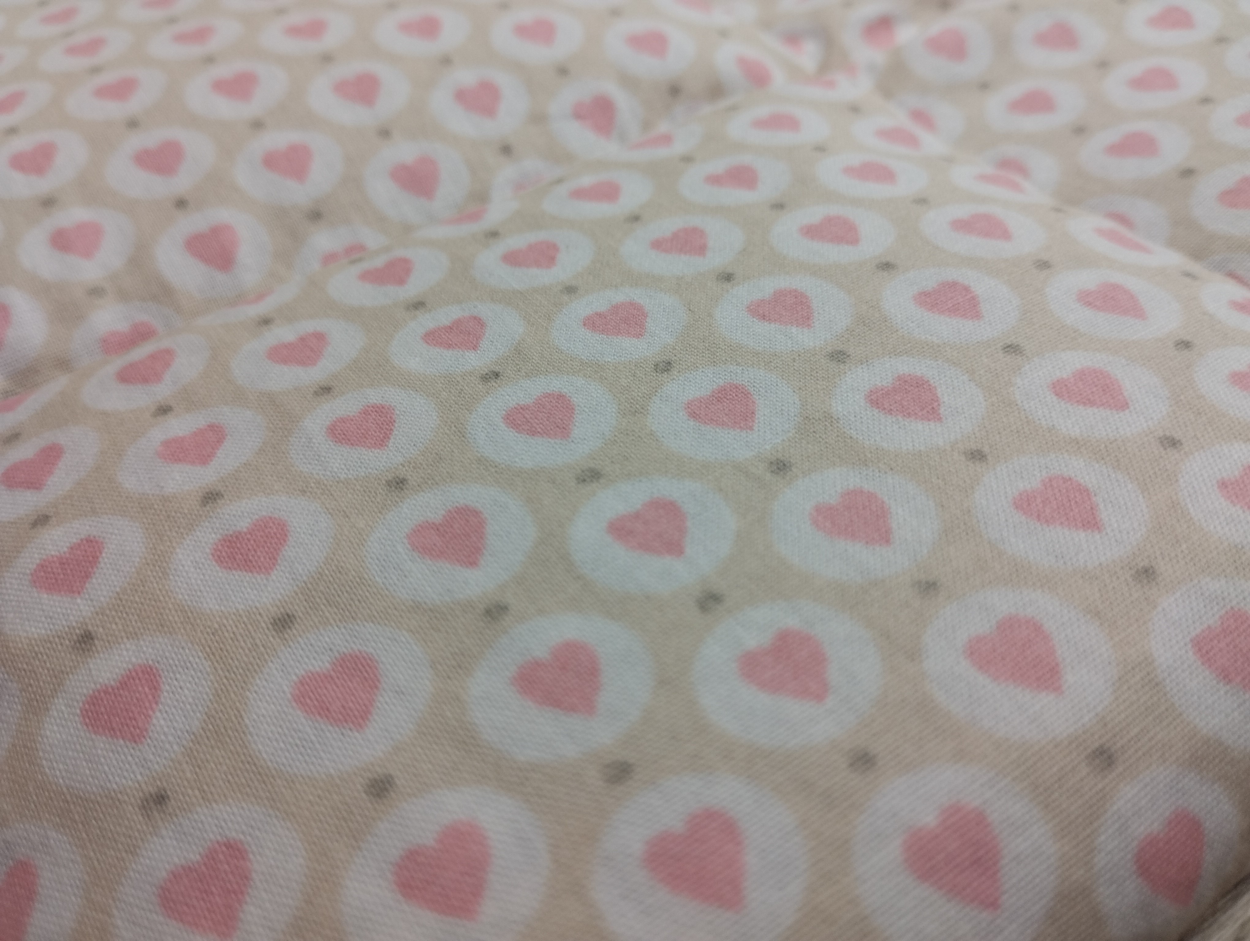 Körnerkissen Herzen im Kreis Beige/Rosé