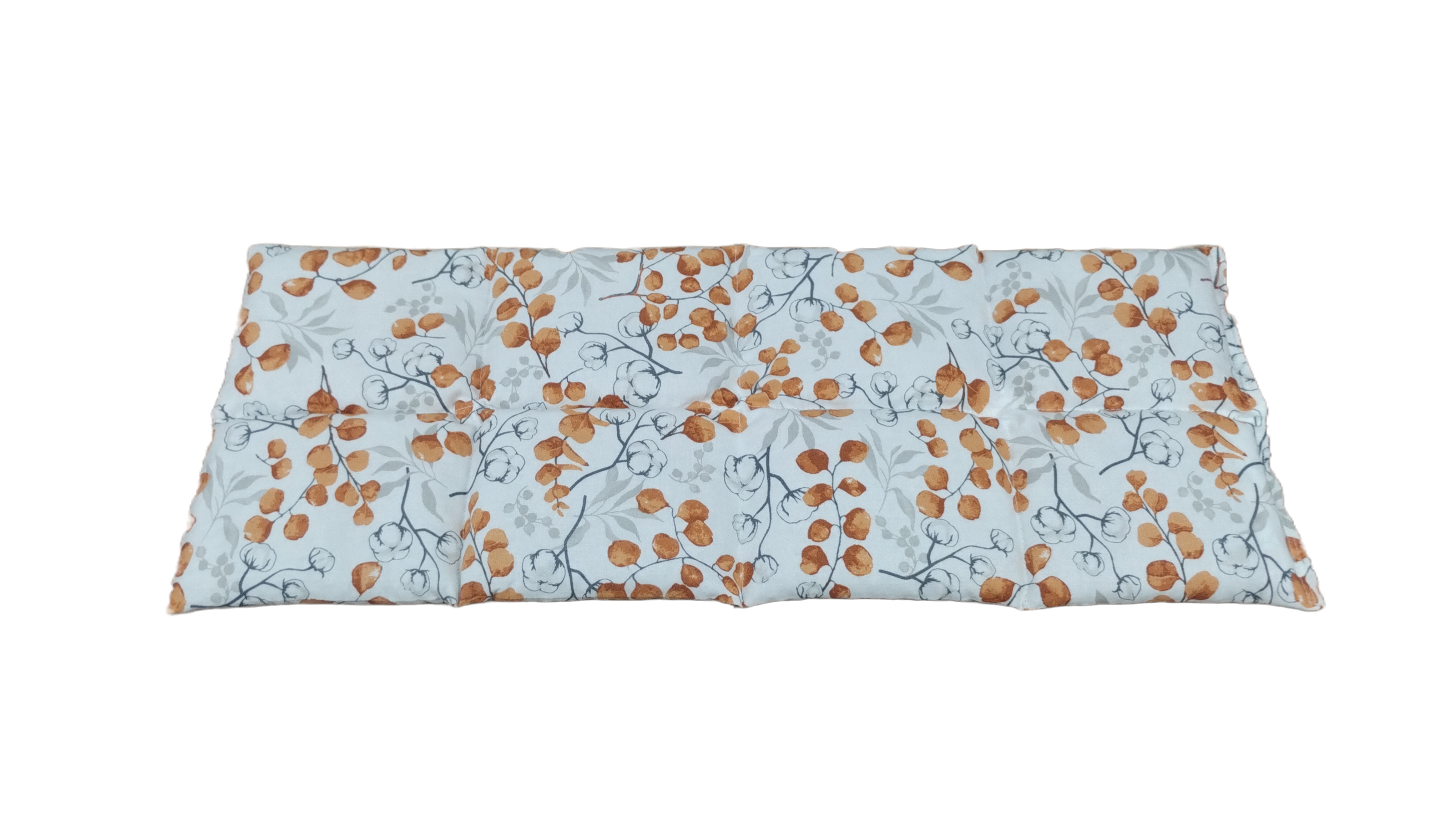 Körnerkissen Eucalyptus Weiß/Orange