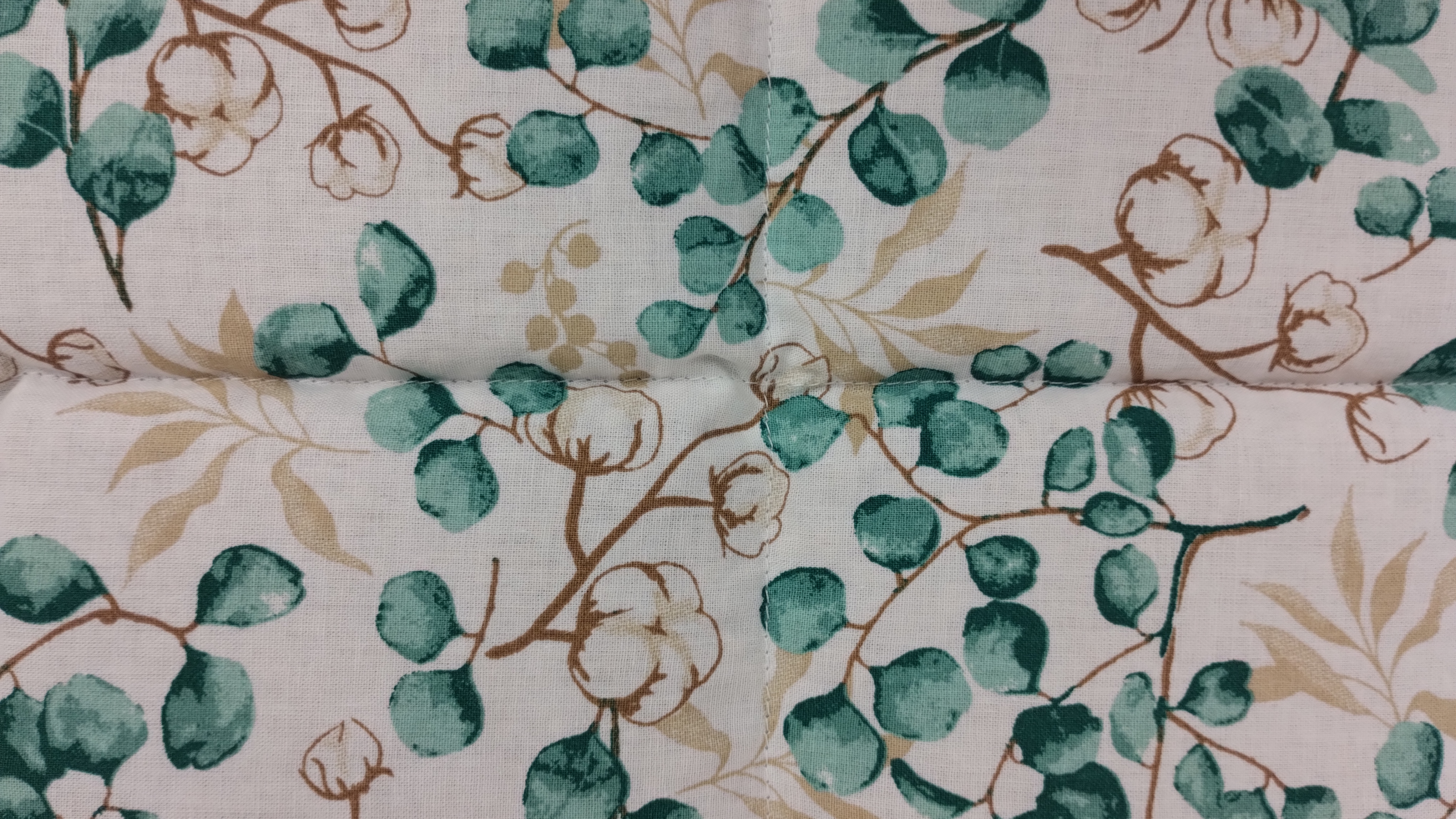 Körnerkissen Eucalyptus Weiß/Türkis