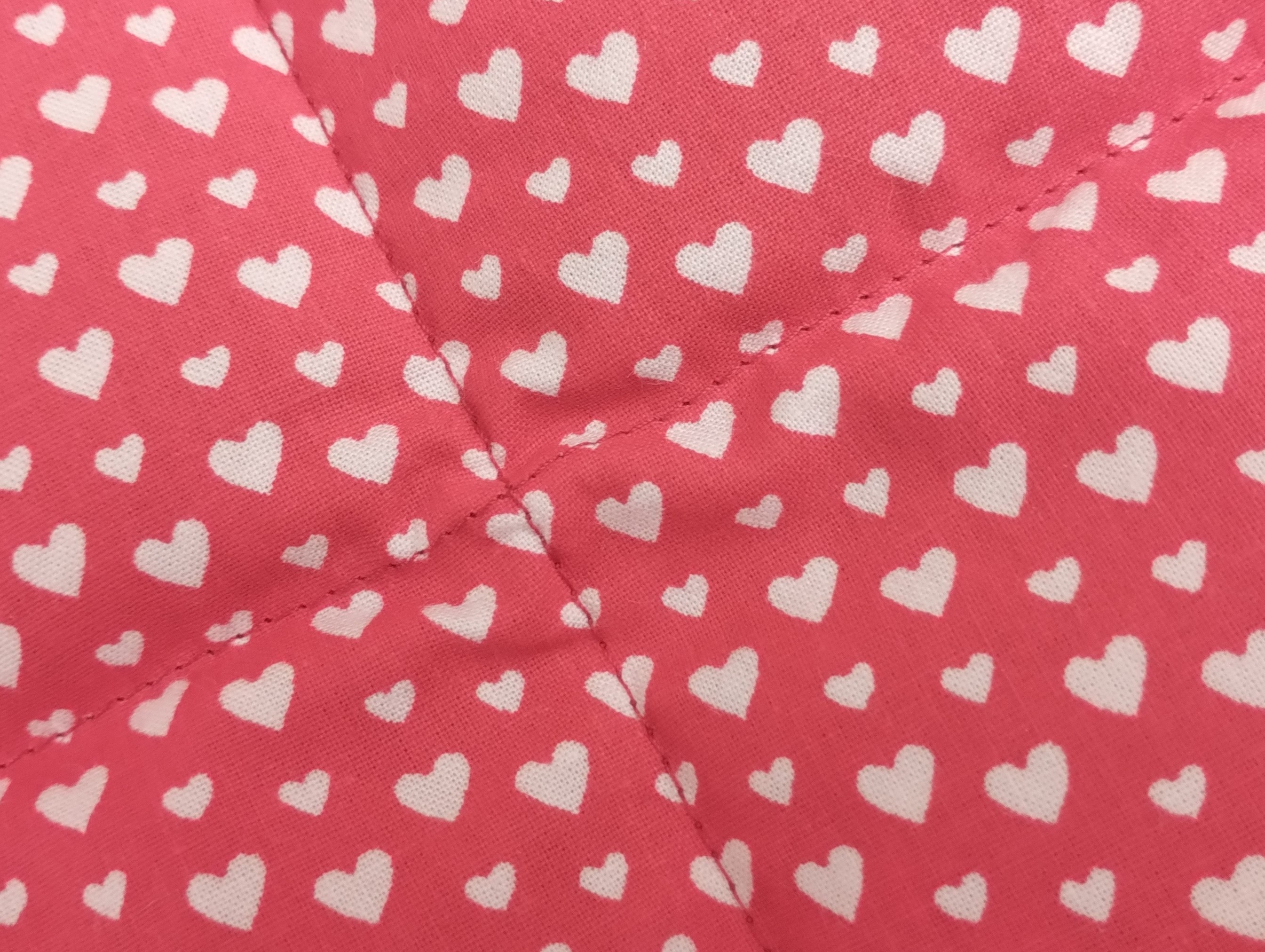 Körnerkissen Herzen Rot/Weiß