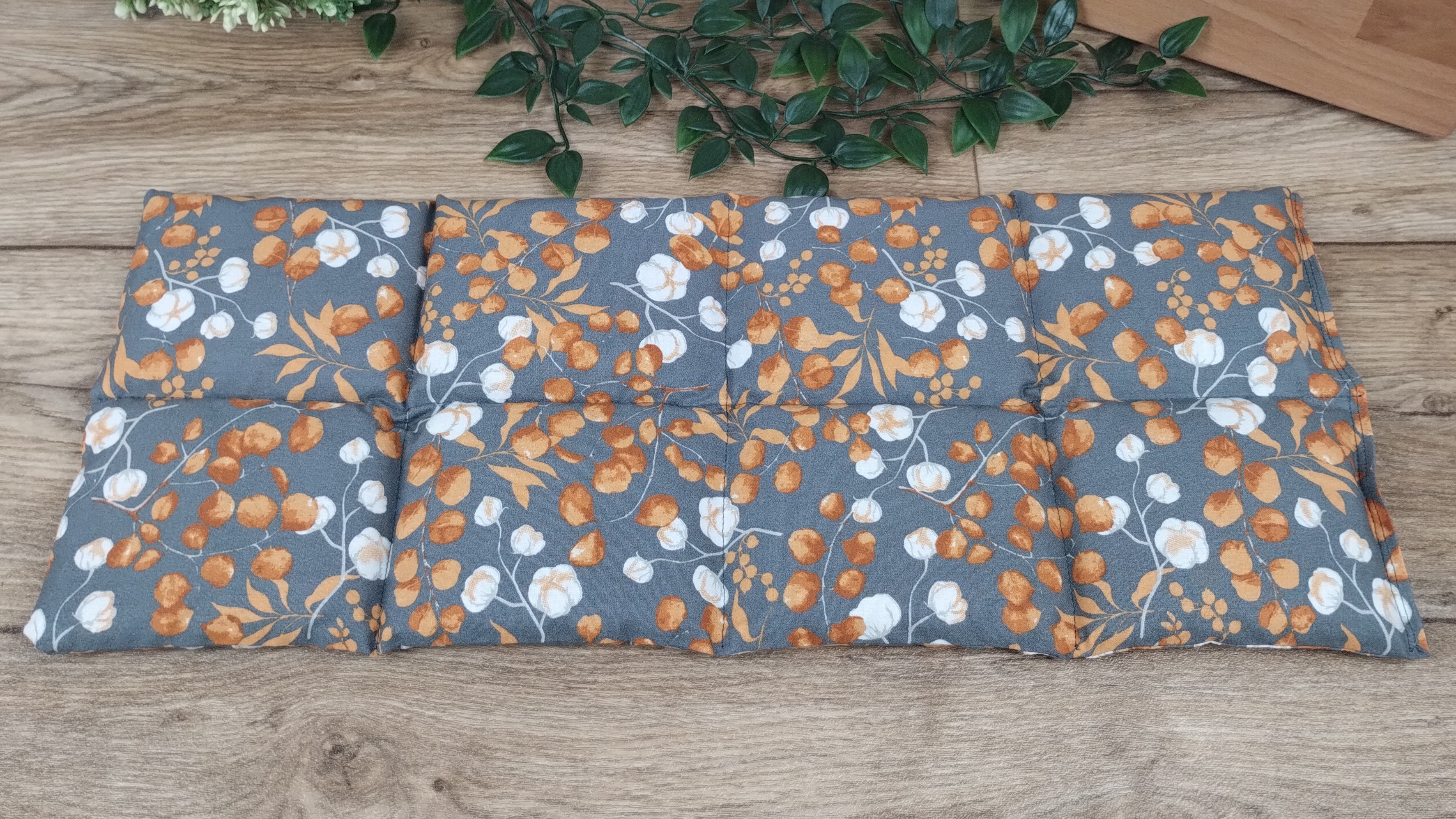 Körnerkissen Eucalyptus Grau/Orange
