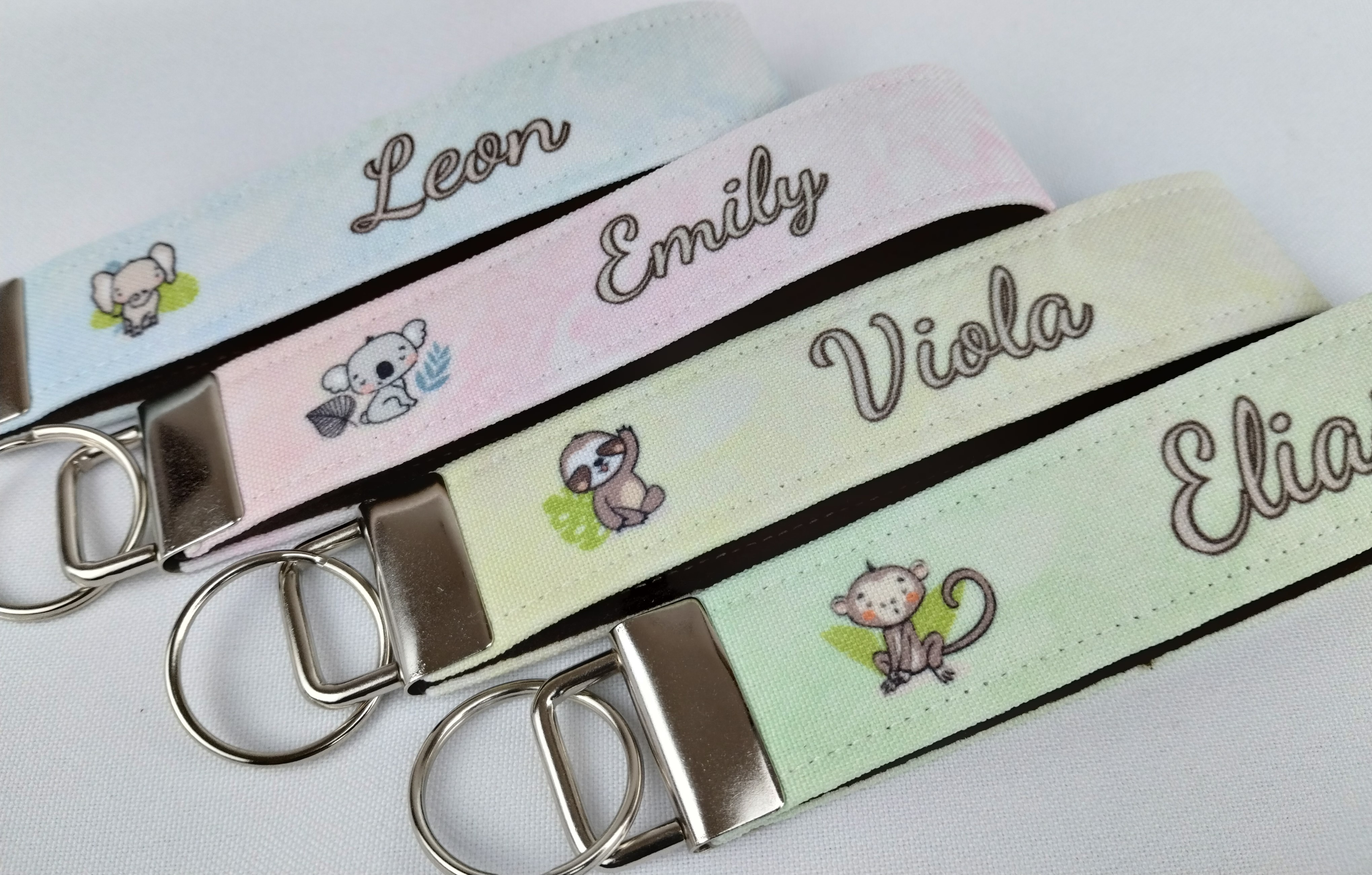 Schlüsselanhänger matt mit Dschungeltieren