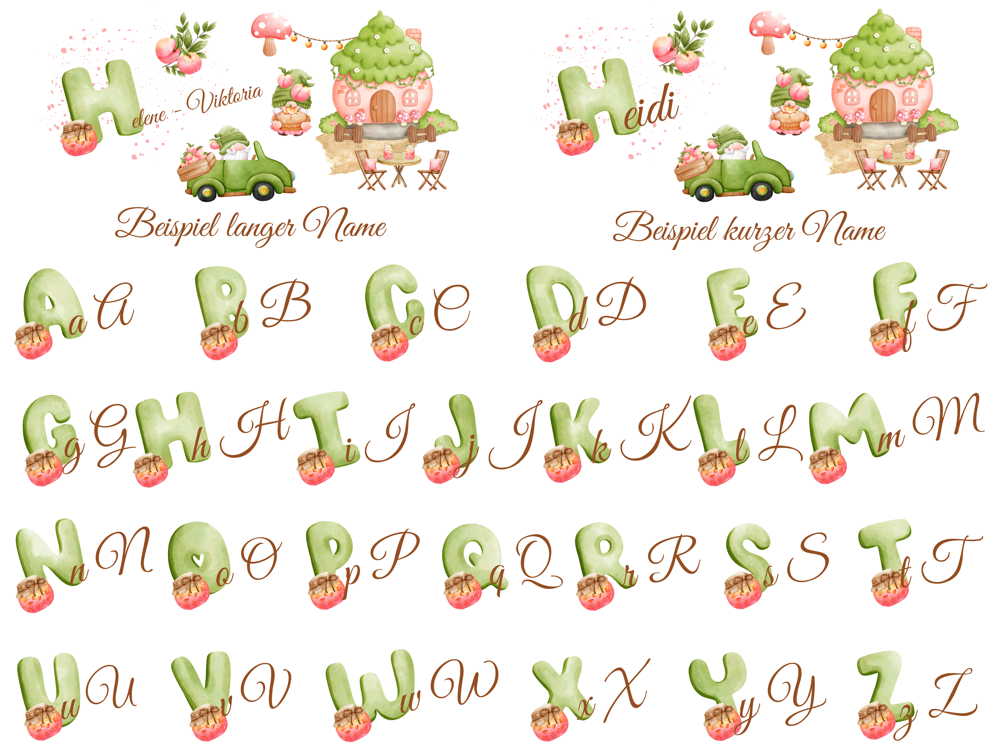 personalisierte Keramiktasse mit Gnommotiven