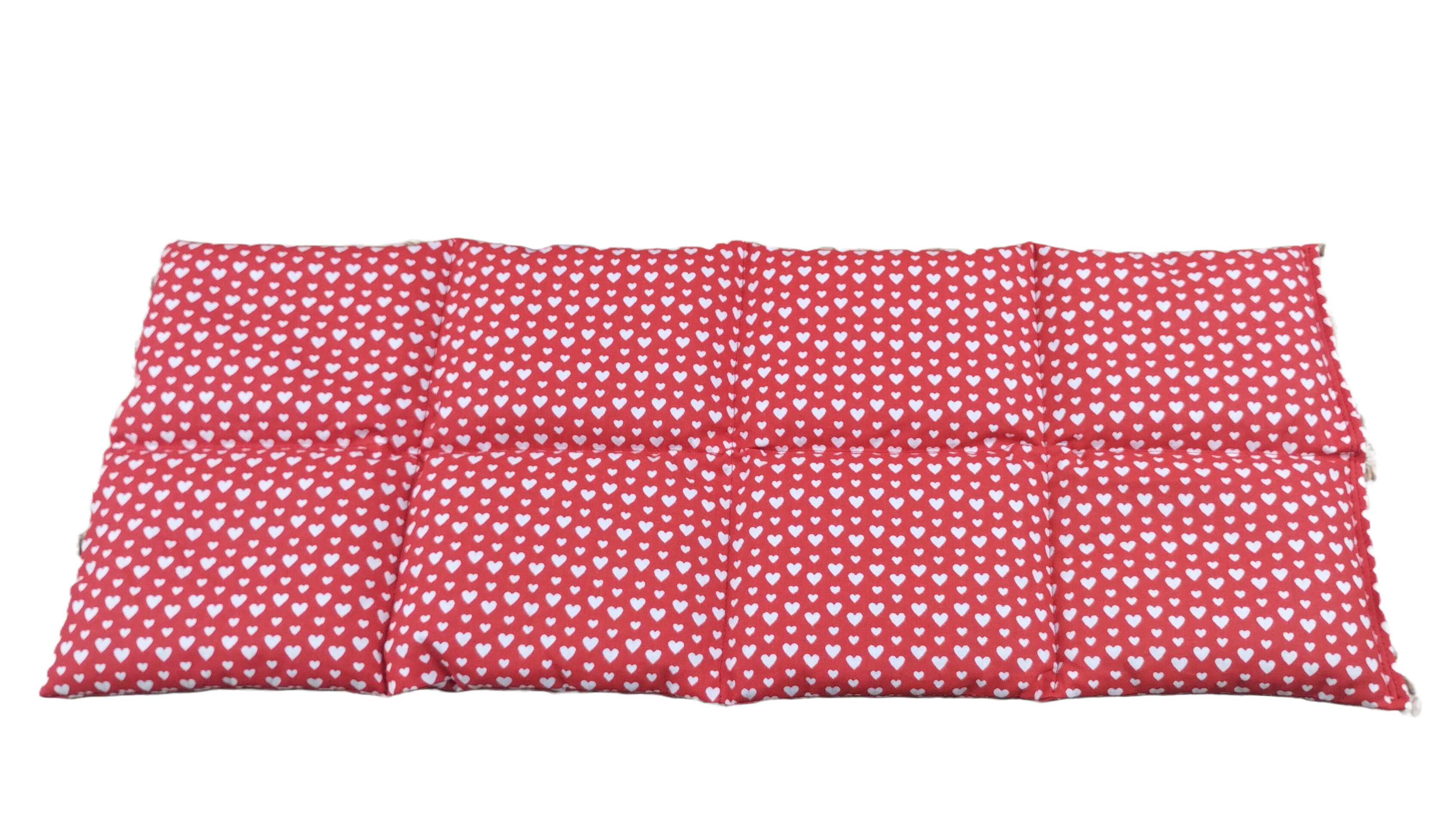 Körnerkissen Herzen Rot/Weiß