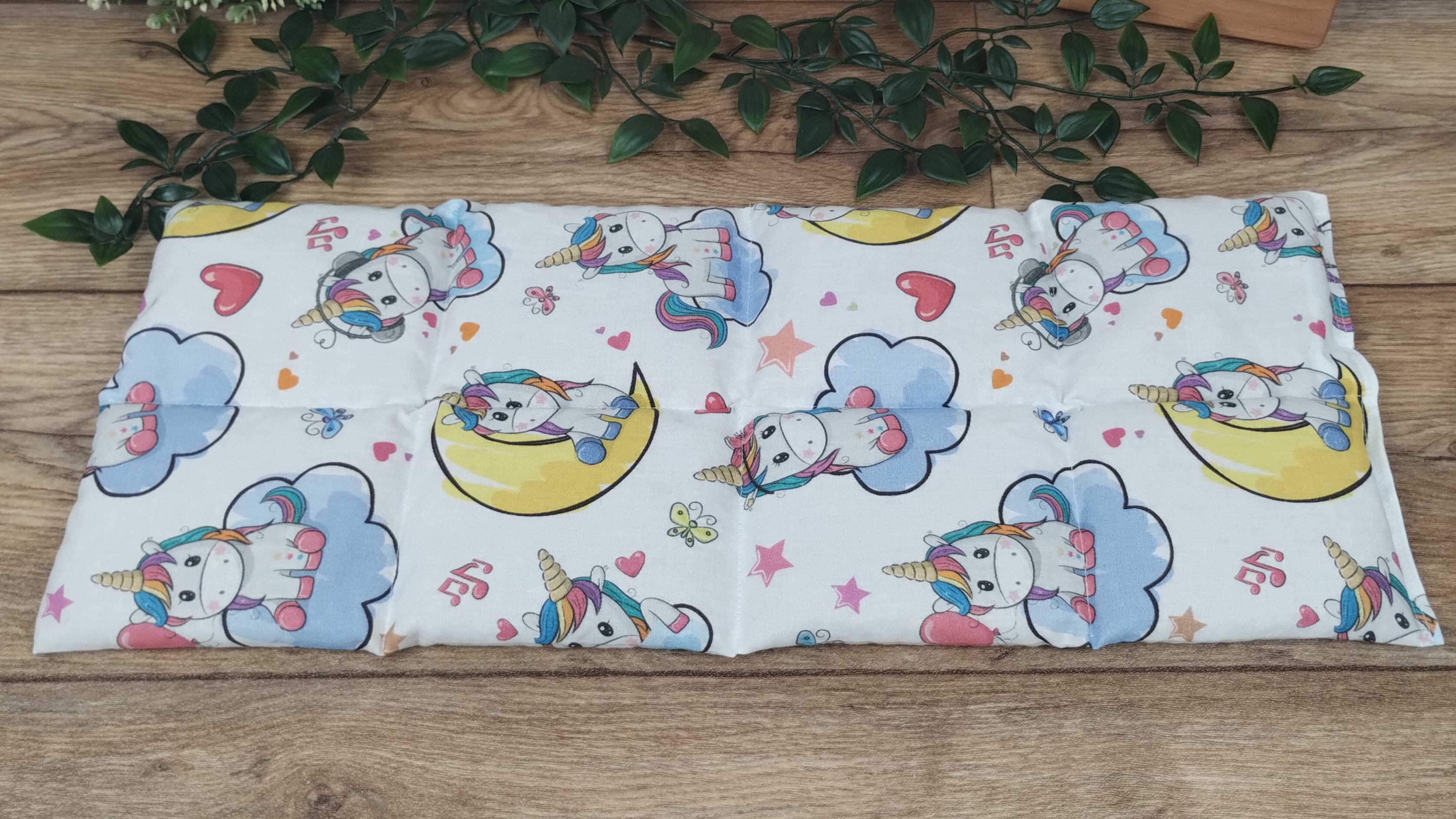 Körnerkissen Einhornstoff Bunt