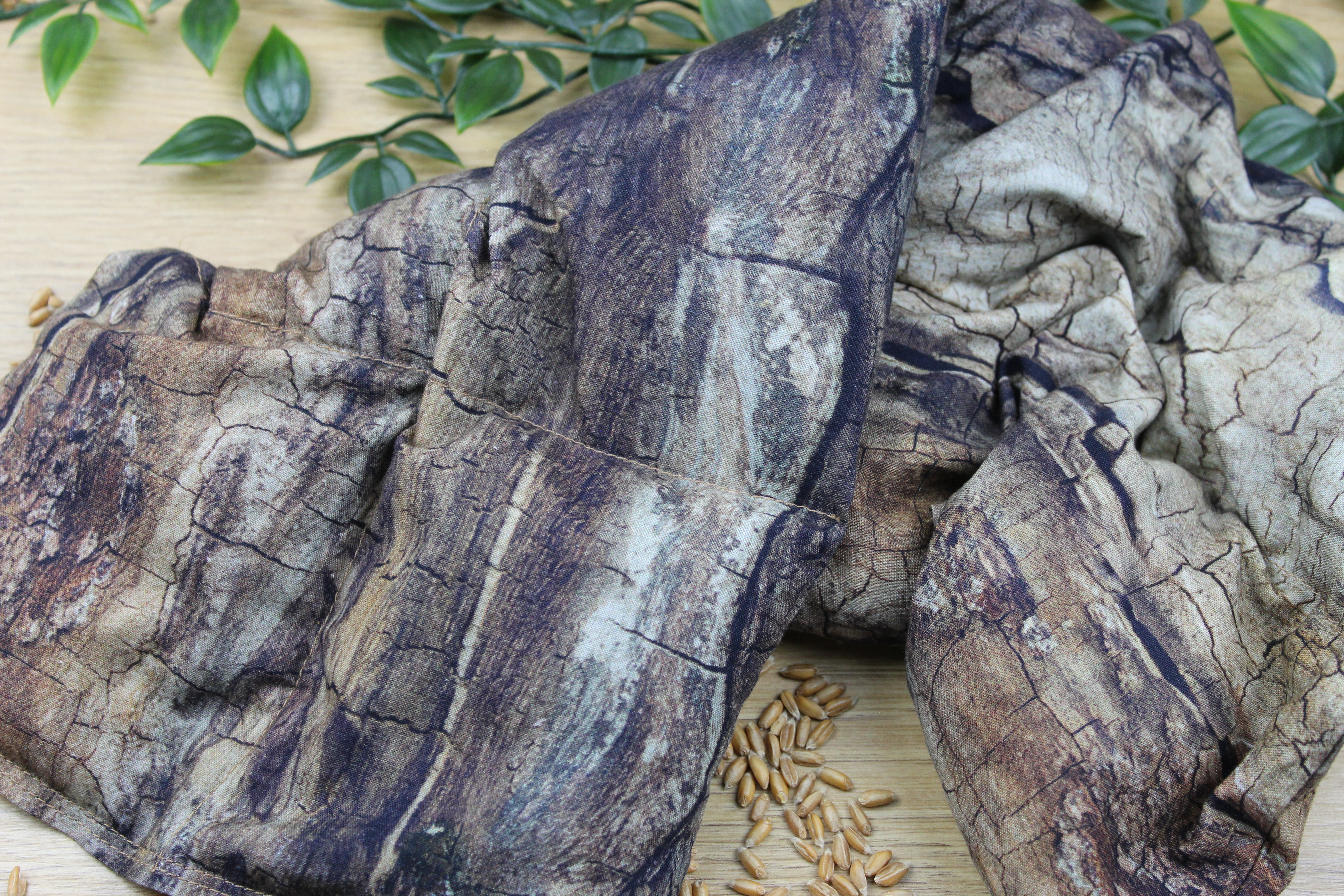 Körnerkissen Baumrinde Braun/Grau