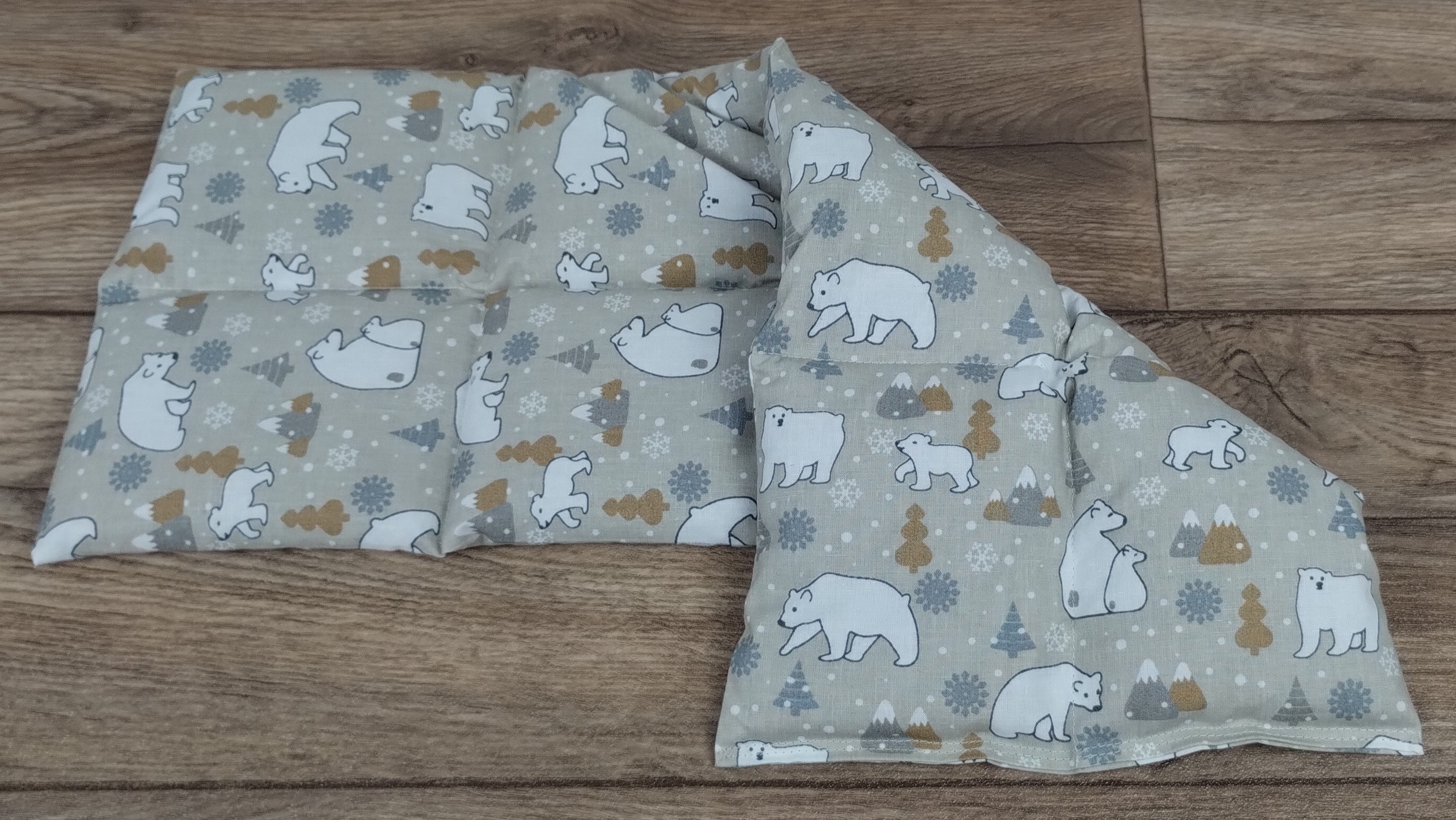 Körnerkissen Eisbären Beige/Taupe