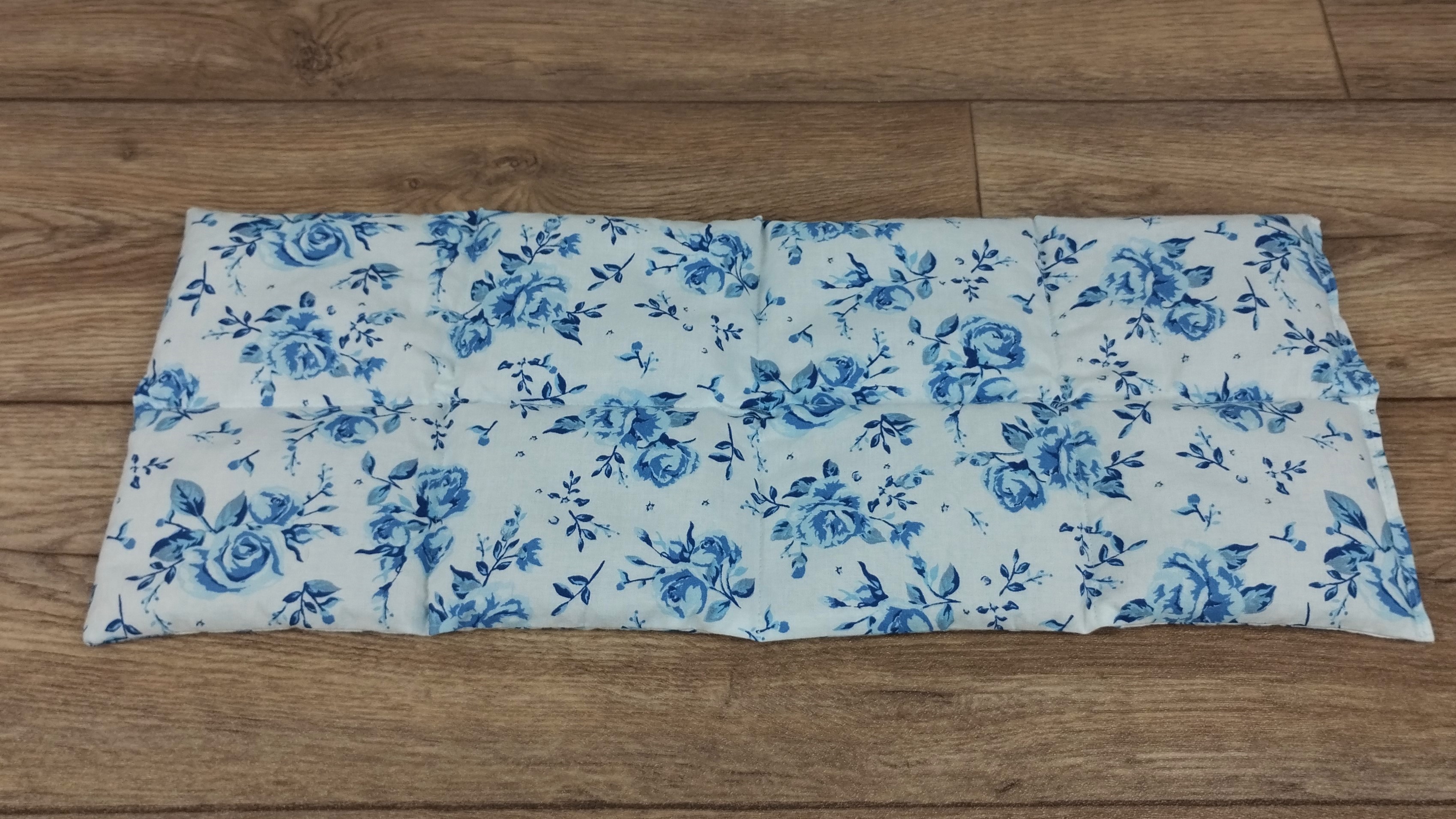 Körnerkissen Rosen Blau