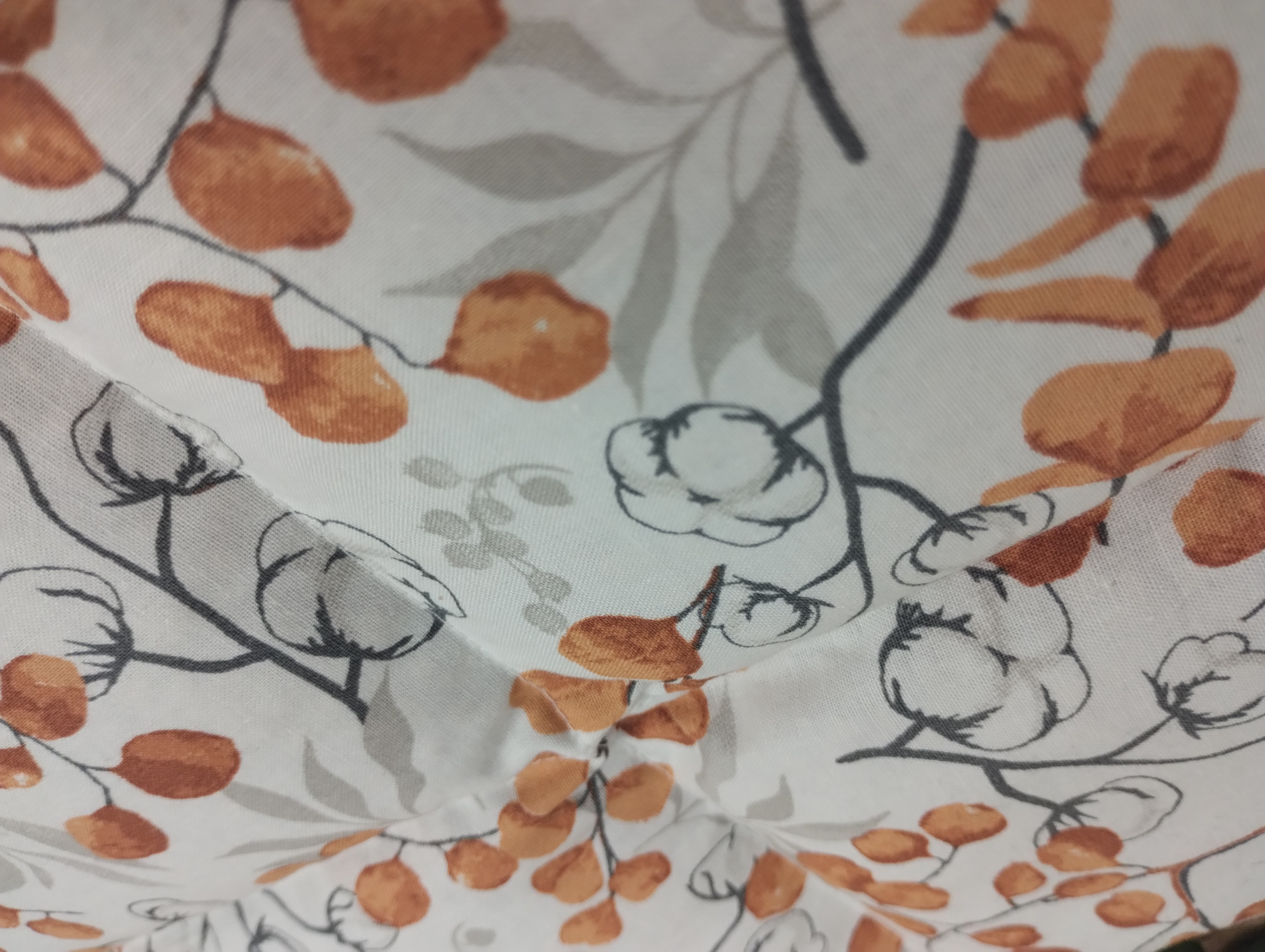 Körnerkissen Eucalyptus Weiß/Orange