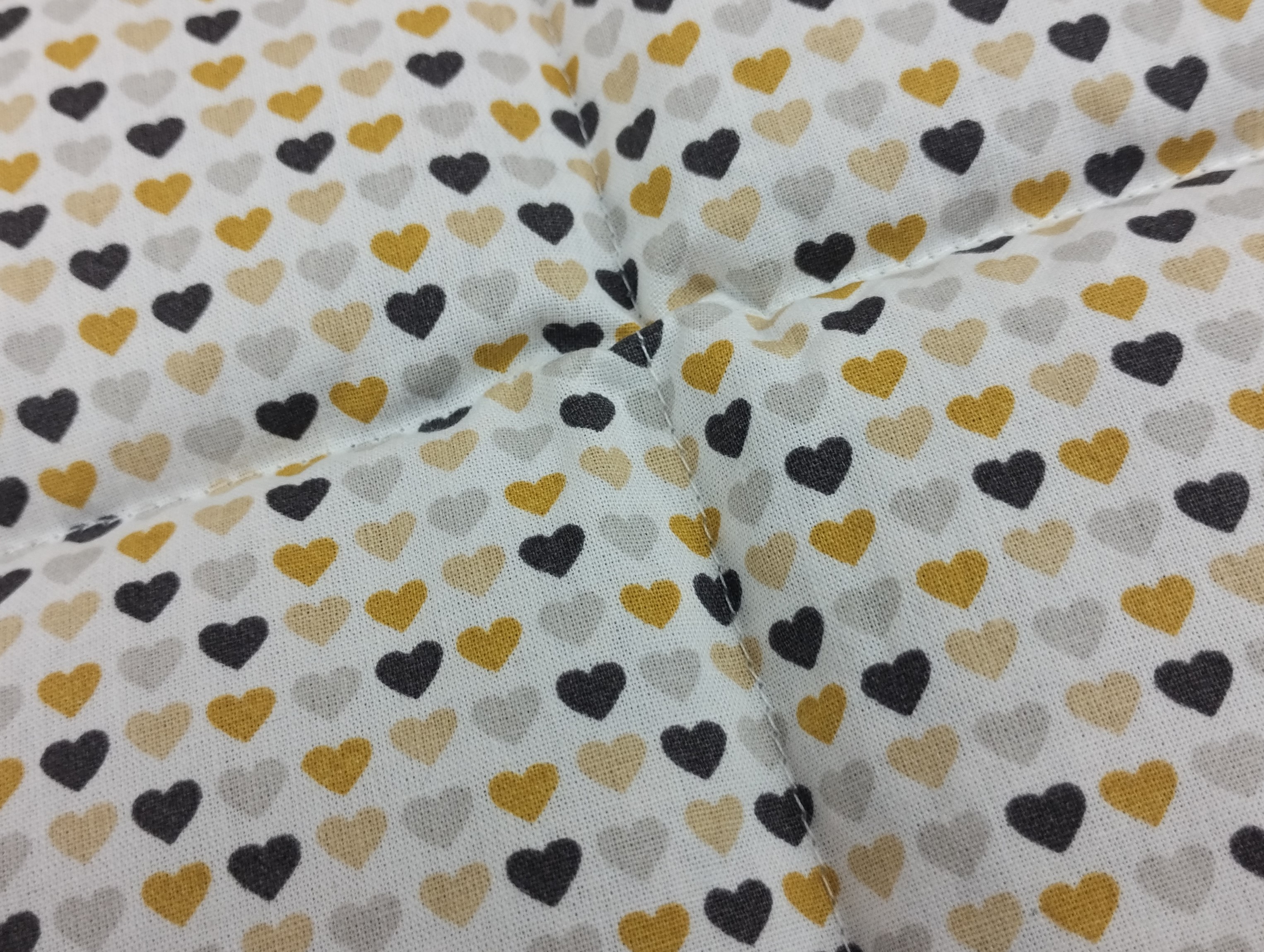 Körnerkissen Herzen Schwarz/Gelb