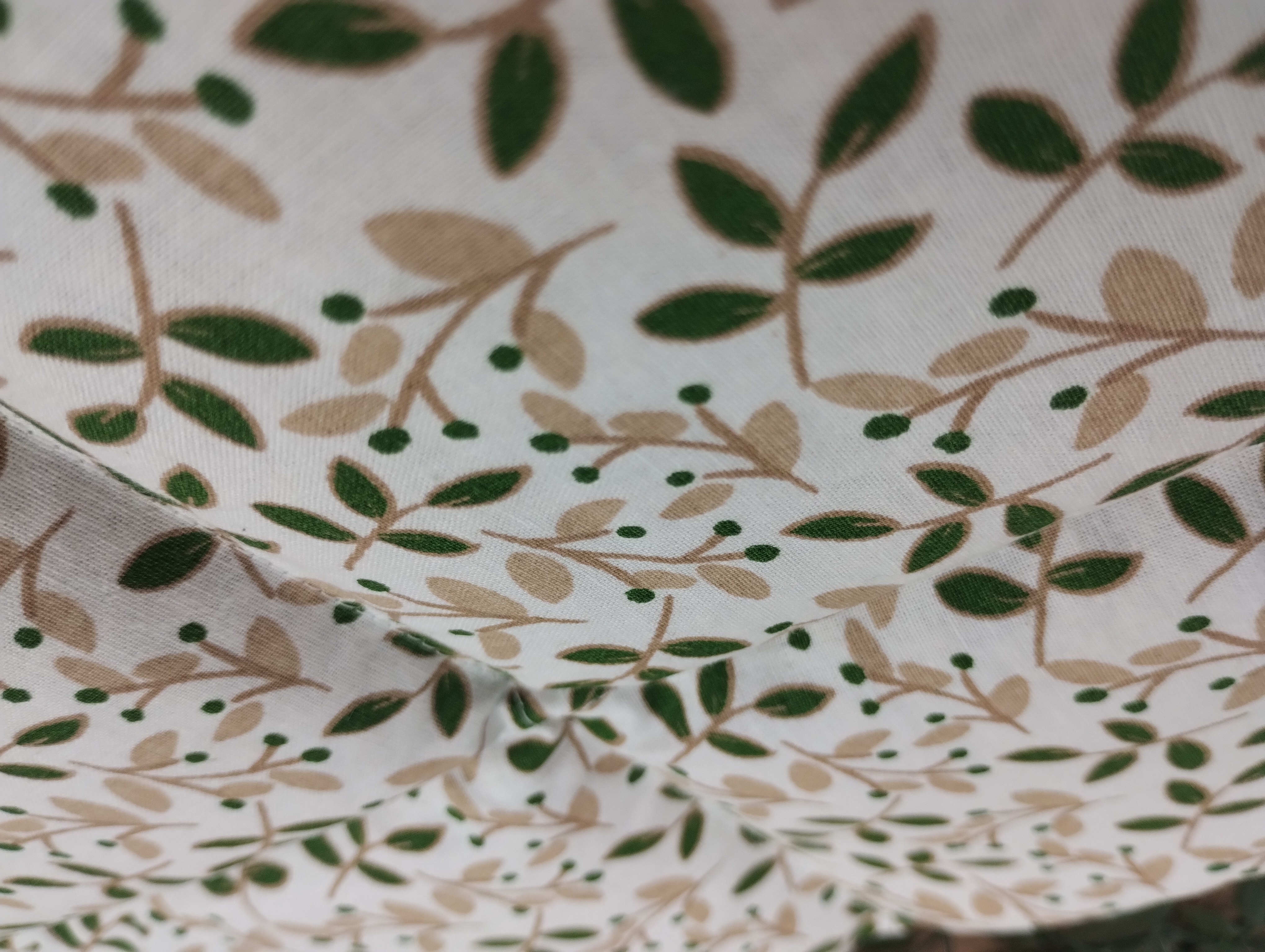 Körnerkissen Blätter Grün/Beige