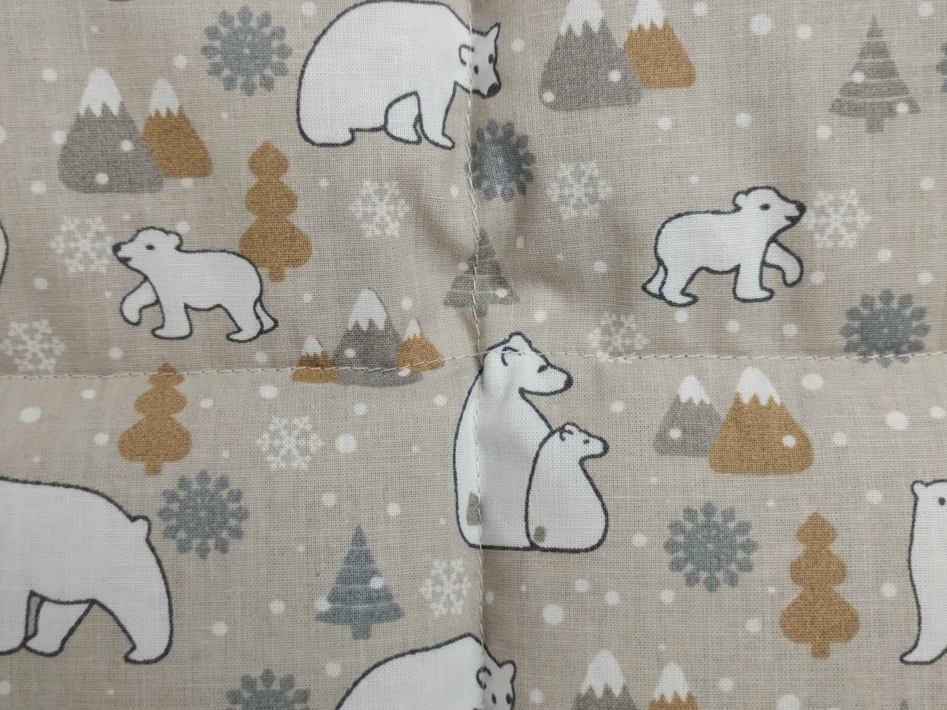 Körnerkissen Eisbären Beige/Taupe