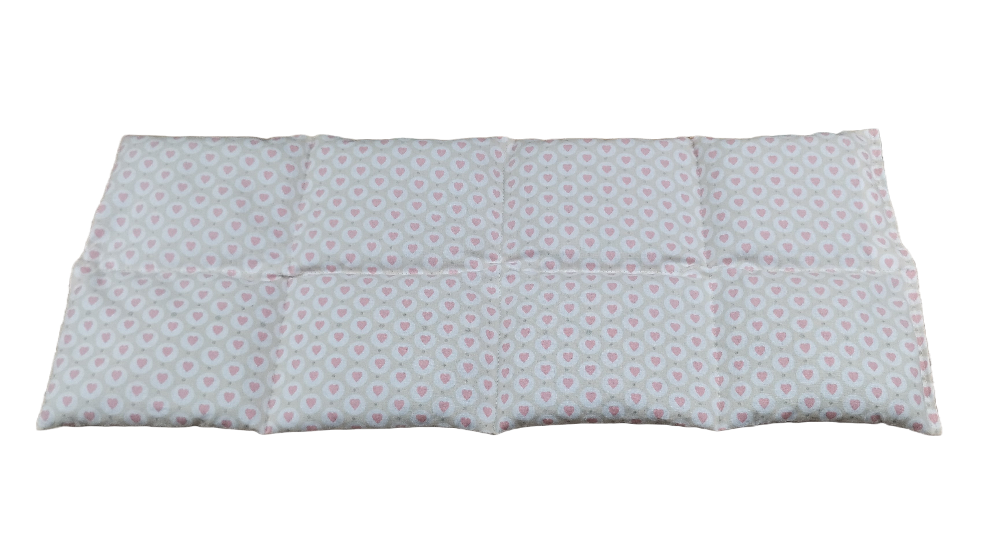 Körnerkissen Herzen im Kreis Beige/Rosé