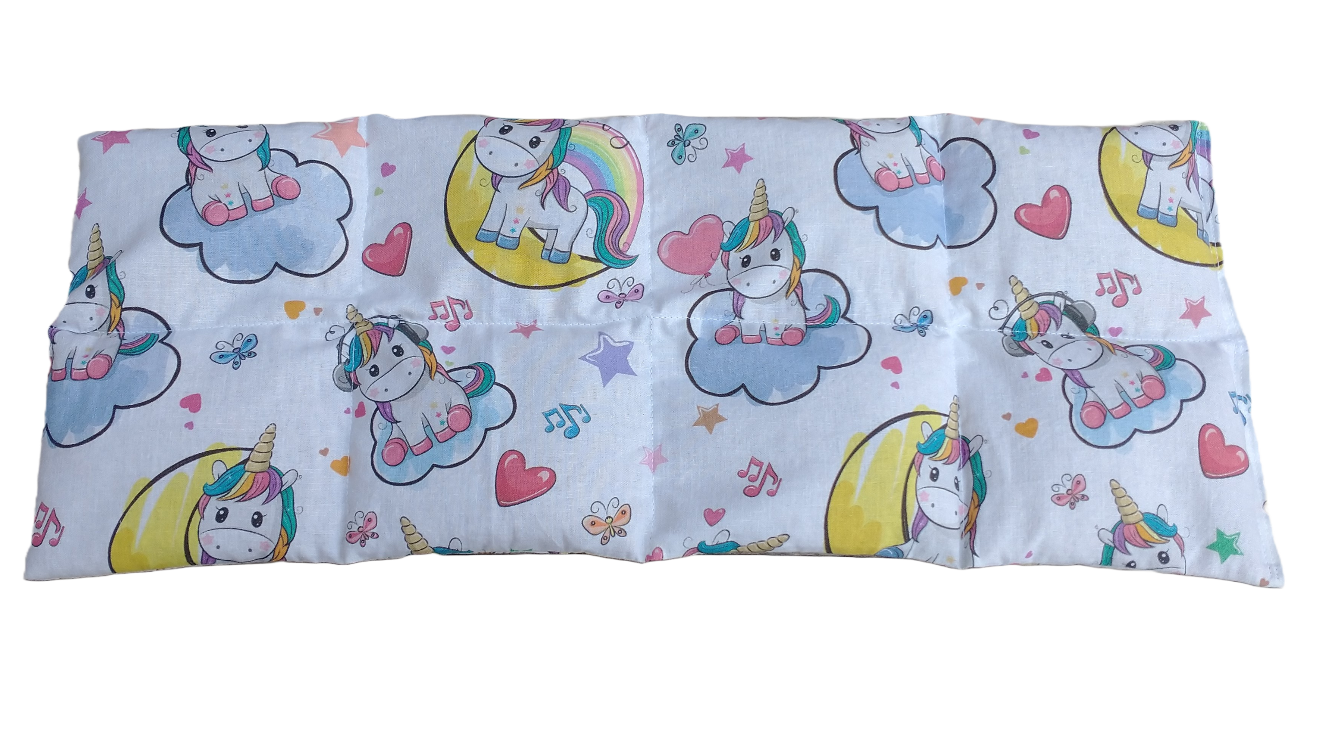 Körnerkissen Einhornstoff Bunt