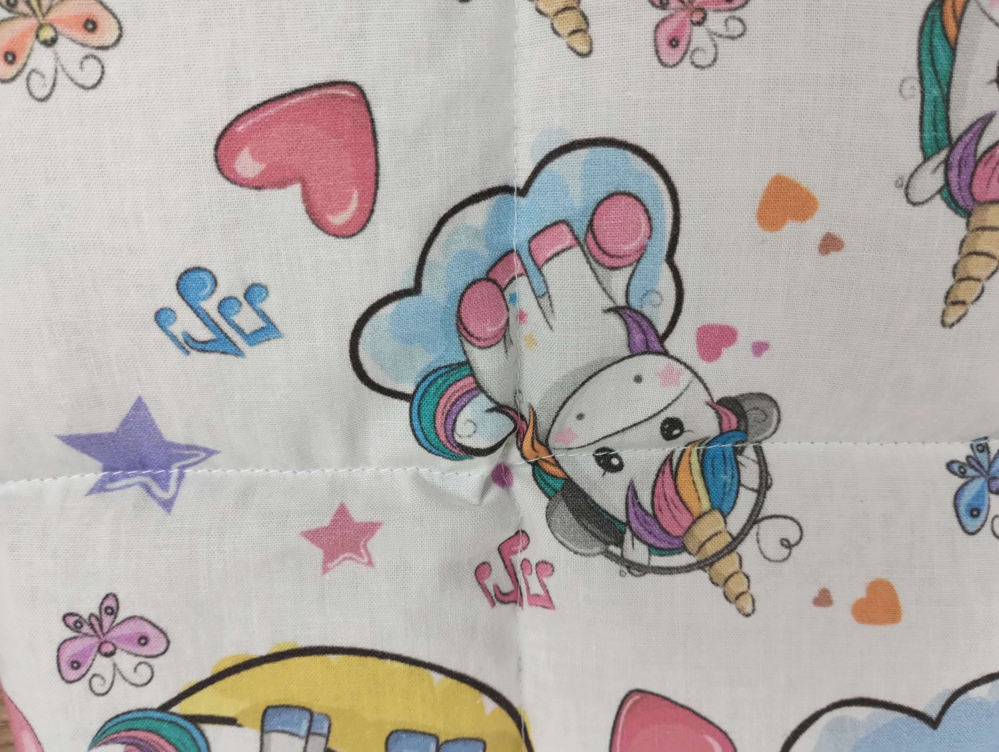 Körnerkissen Einhornstoff Bunt