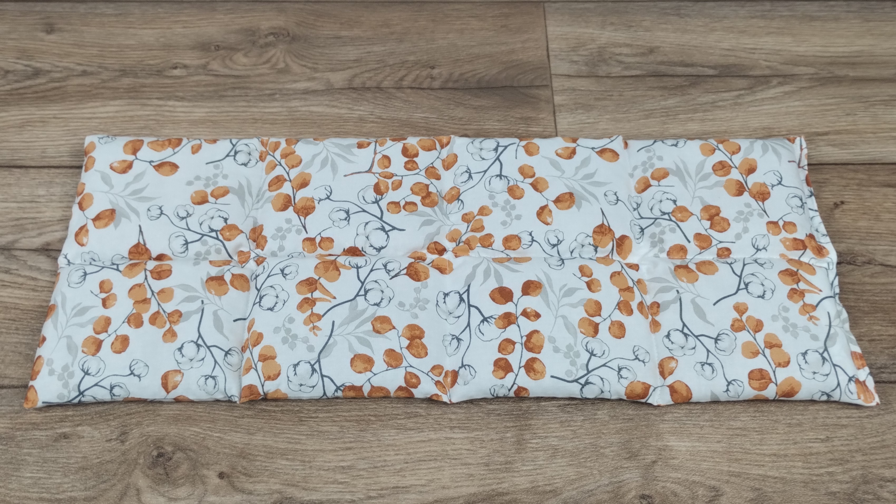 Körnerkissen Eucalyptus Weiß/Orange