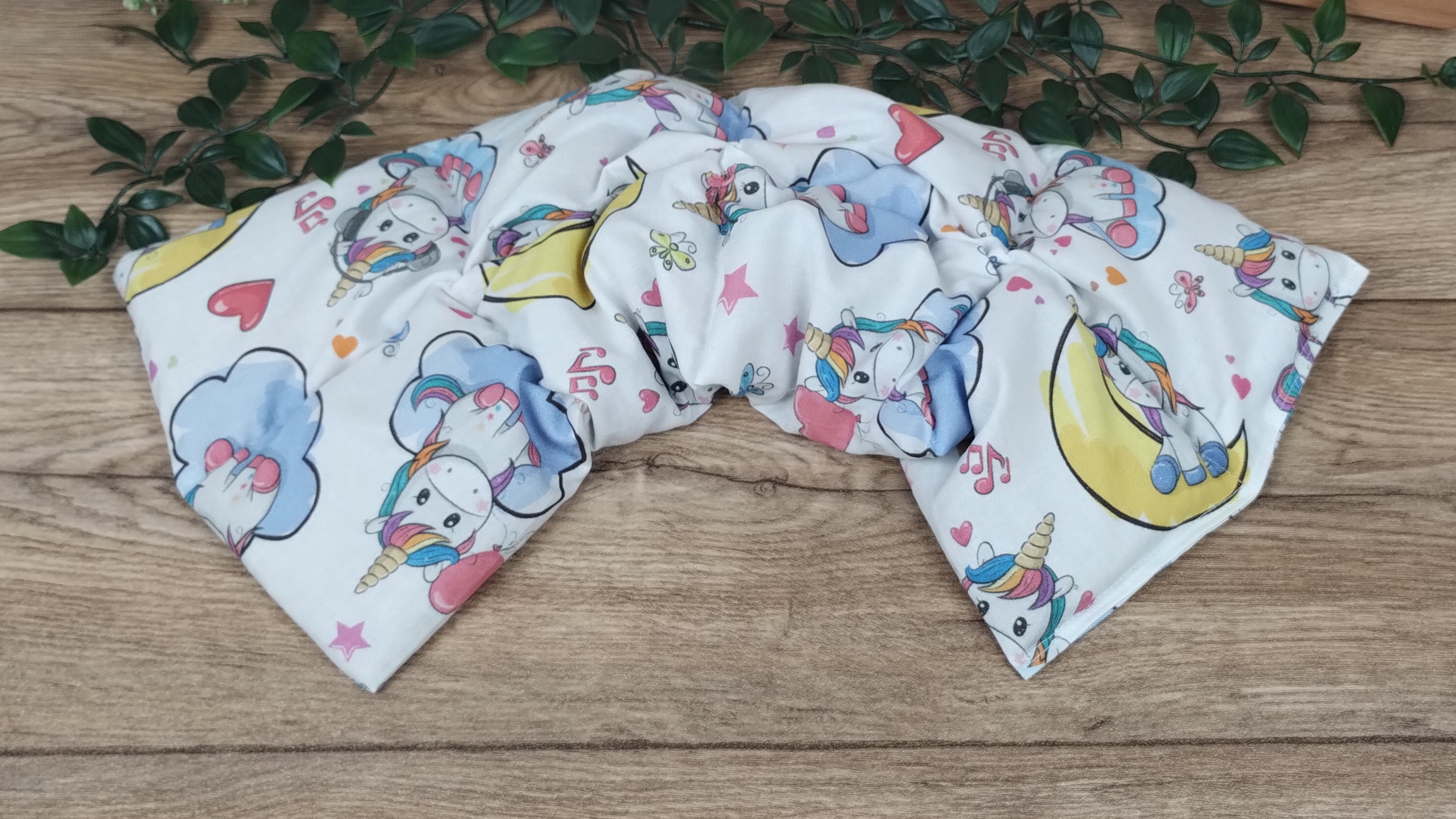 Körnerkissen Einhornstoff Bunt