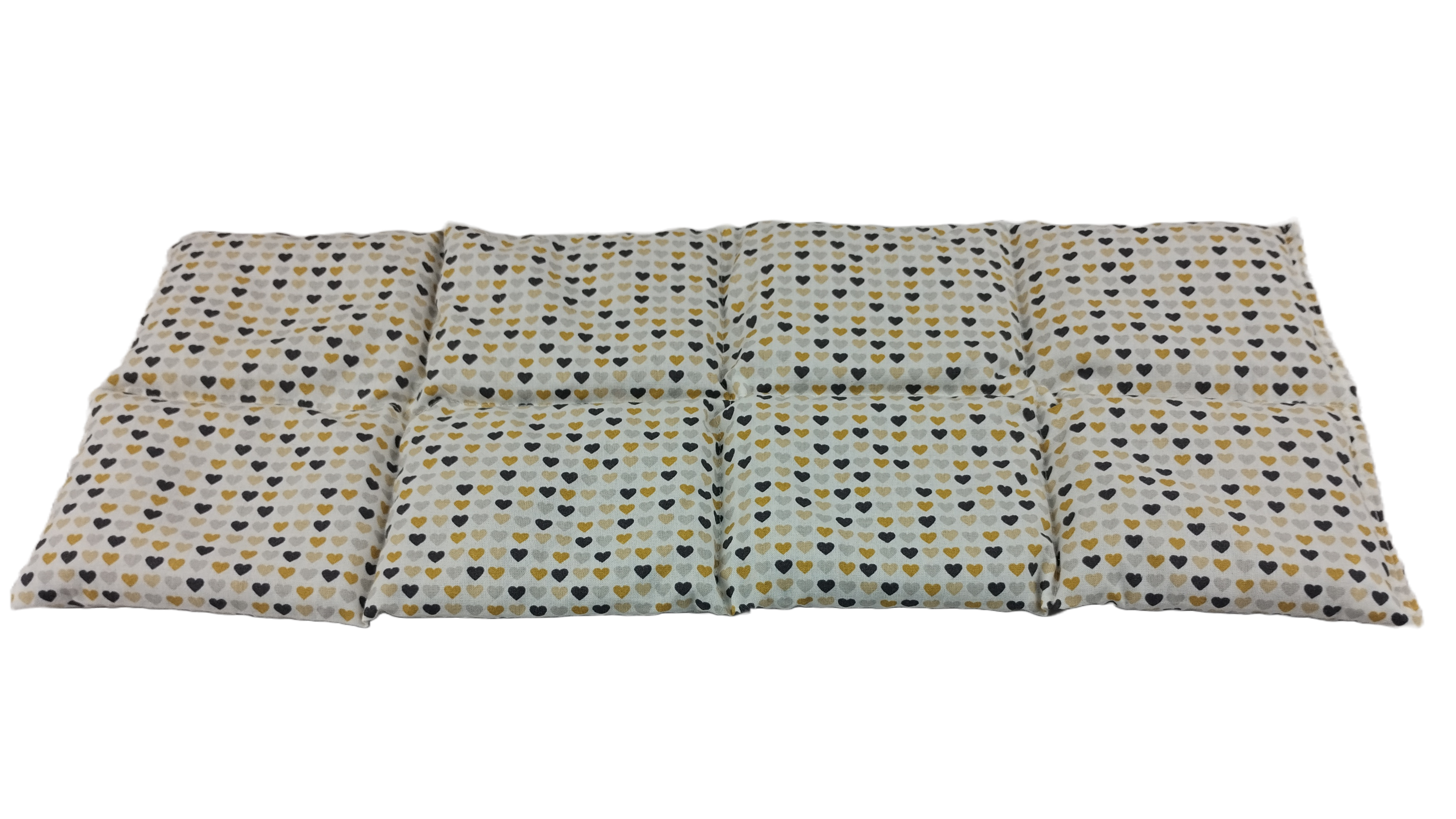 Körnerkissen Herzen Schwarz/Gelb