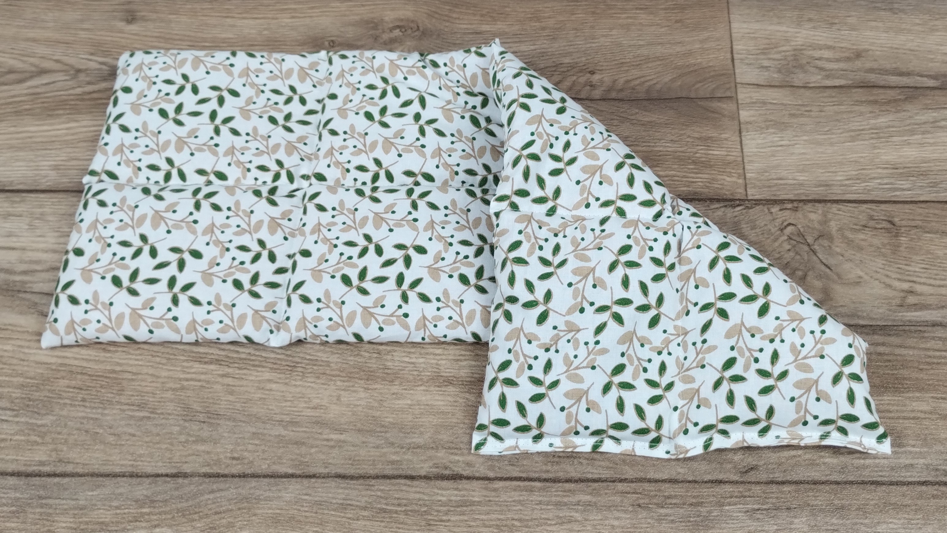 Körnerkissen Blätter Grün/Beige