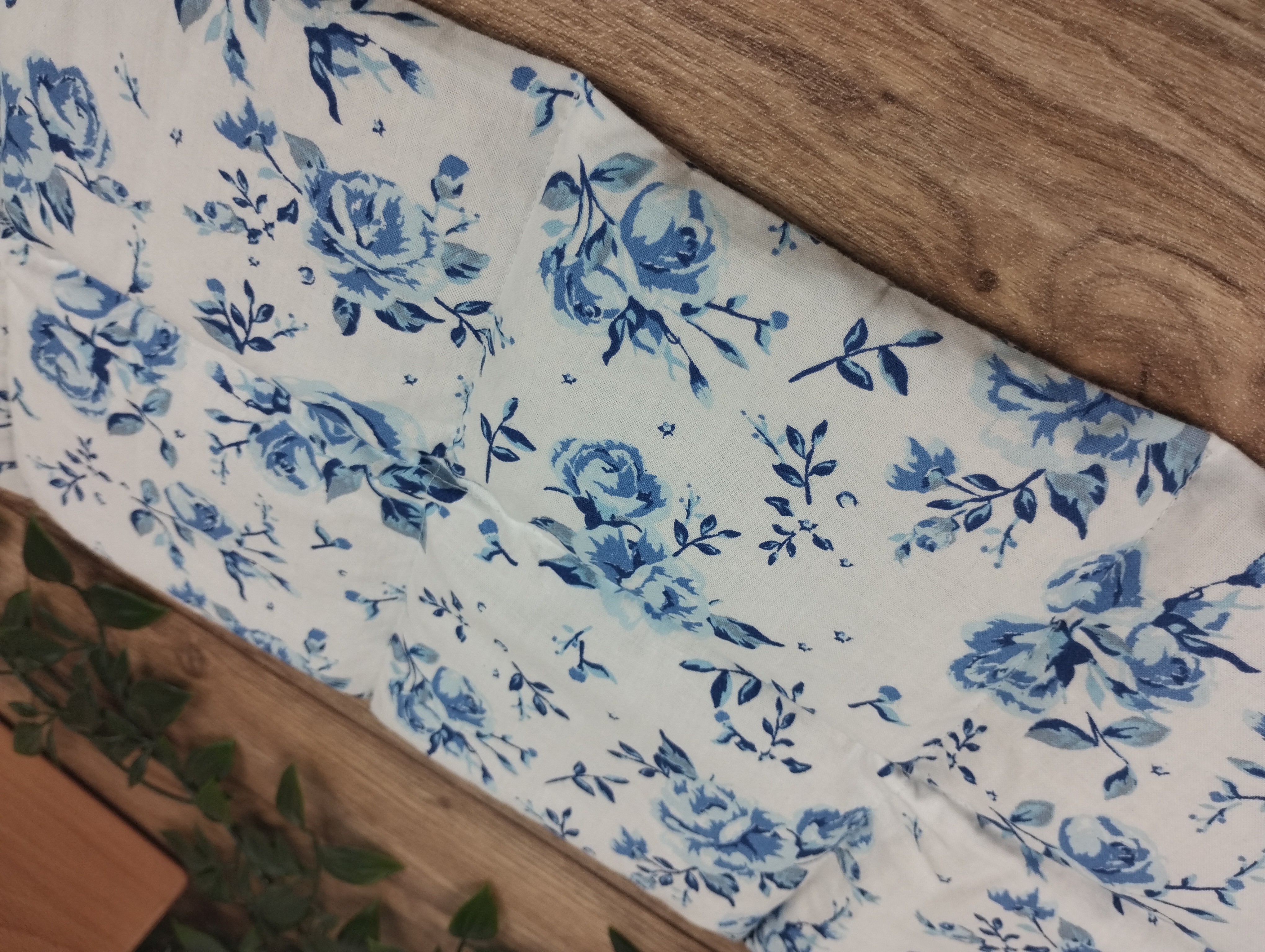 Körnerkissen Rosen Blau