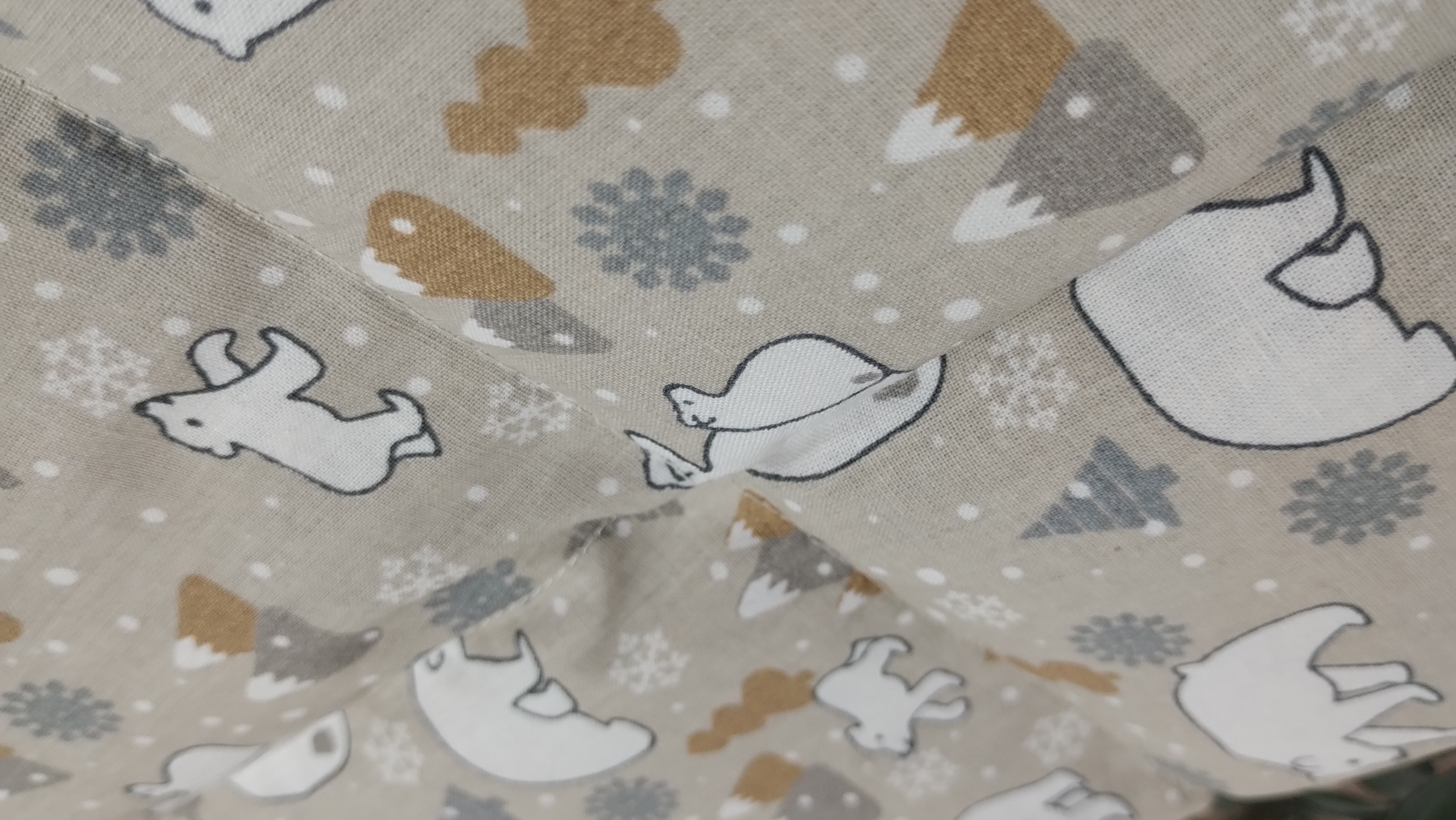 Körnerkissen Eisbären Beige/Taupe