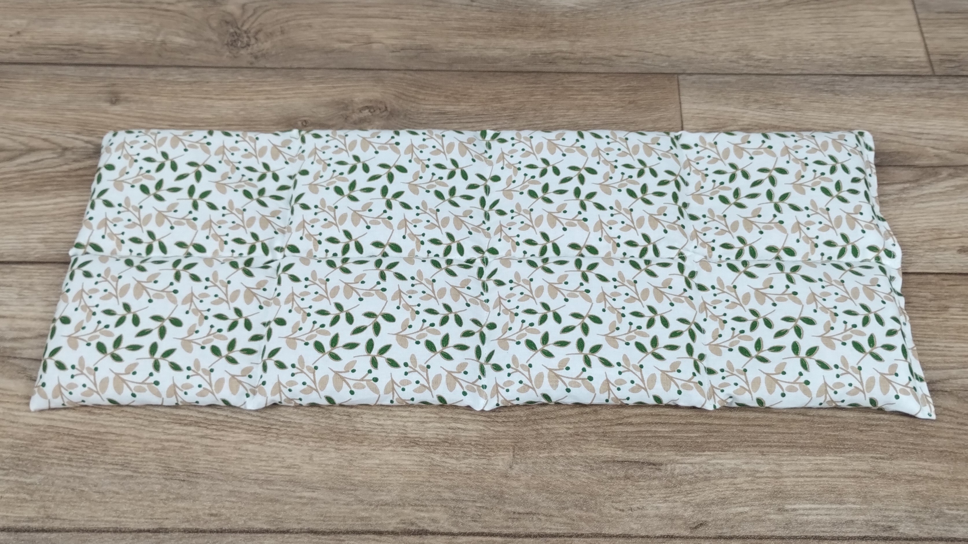 Körnerkissen Blätter Grün/Beige