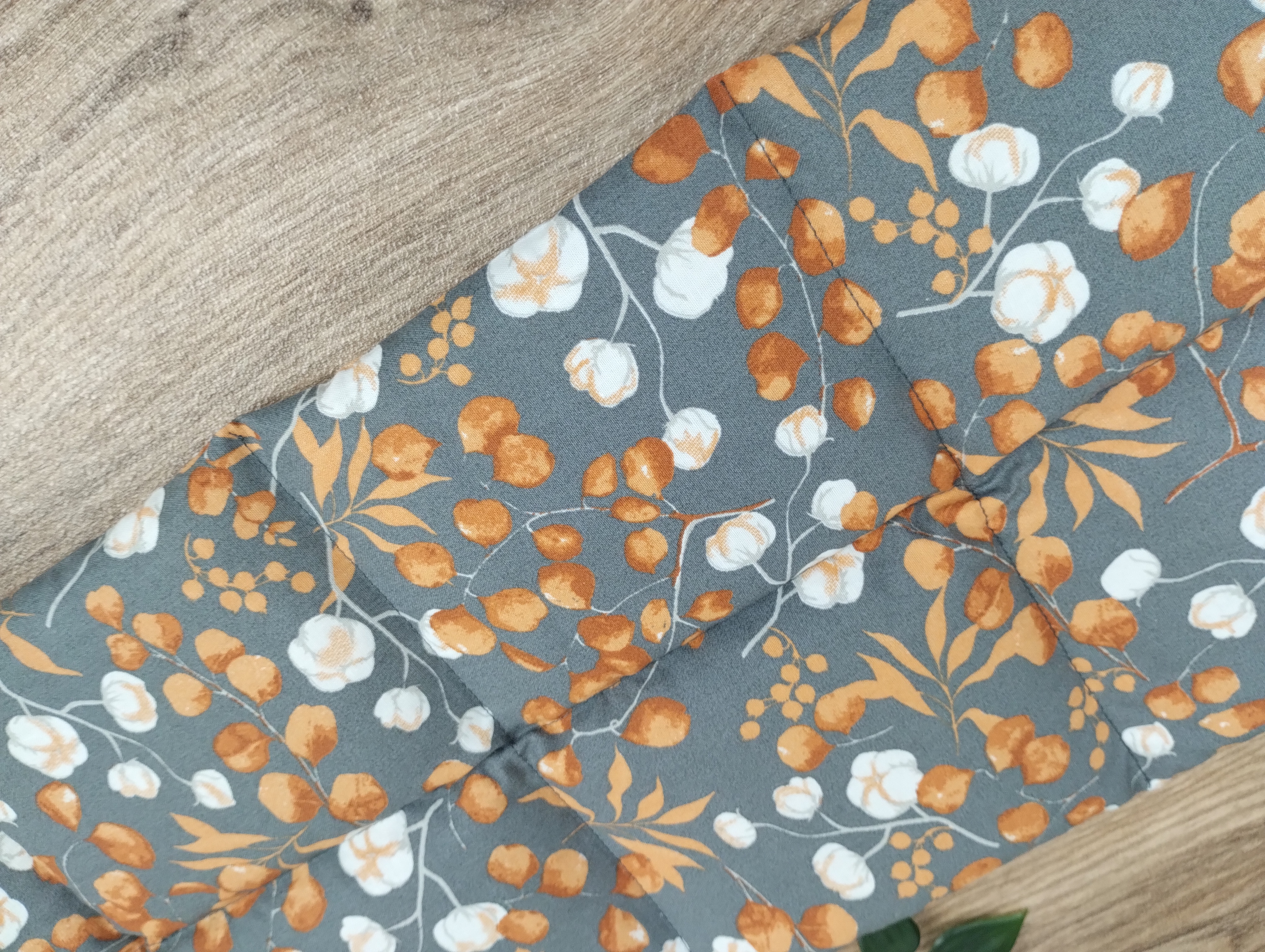 Körnerkissen Eucalyptus Grau/Orange